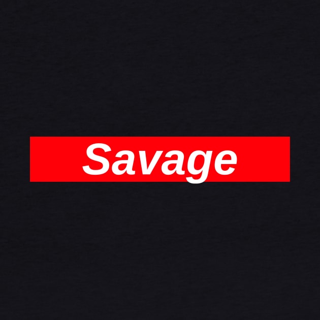 Savage // Red Box Logo by FlexxxApparel